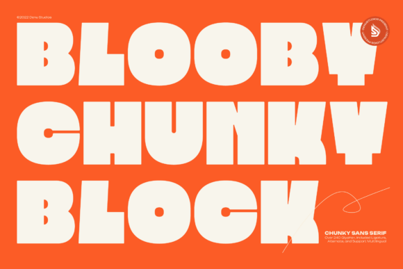 Blooby Chunky Block Font for Bold Campaigns