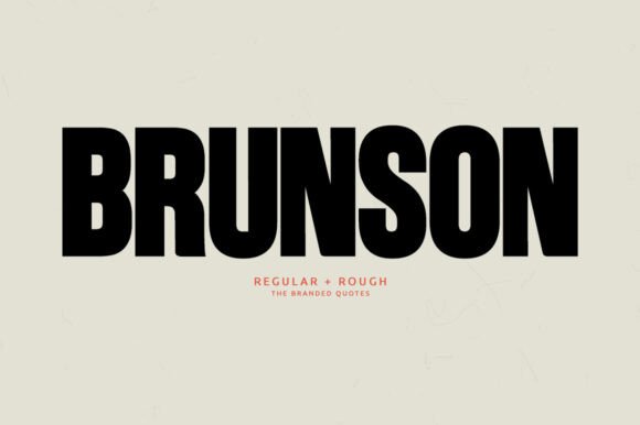 Brunson Typeface: Bold Sans Serif for Editorial Design