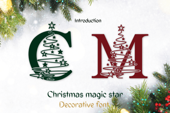 Christmas Magic Star Font for Festive Editorial Design
