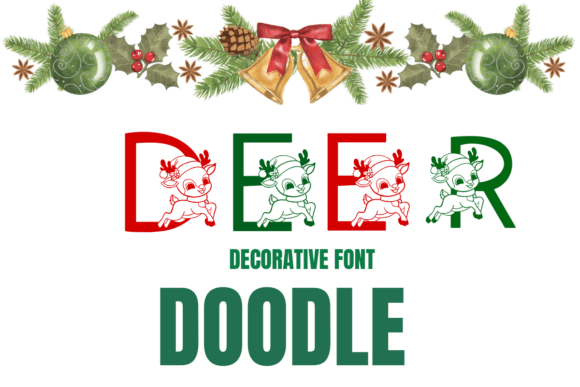 Deer Doodle Font for Festive Handmade Designs