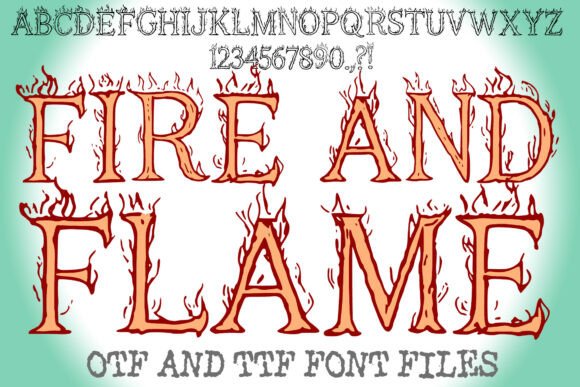 Fire and Flame: A Bold Decorative Font for Editorial Impact