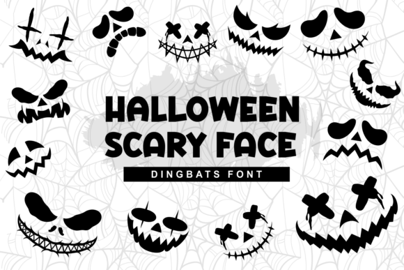 Halloween Scary Face Font for Spooky Web Design