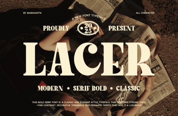 Lacer Typeface: Bold Serif Power for Campaigns