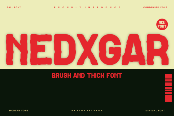 Nedxgar: A Bold Serif Font for Editorial Design