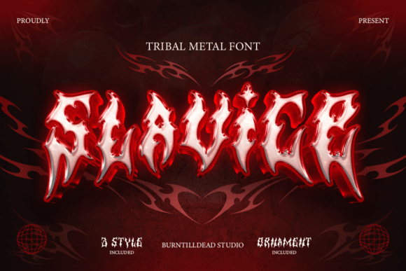 Slavice: A Tribal Metal Font for Bold Editorial Design