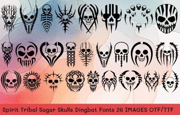Spirit Tribal Sugar Skulls Typeface