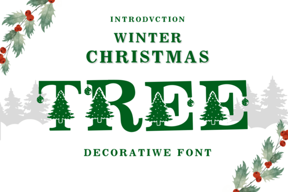 Winter Christmas Tree Font for Bold Holiday Campaigns